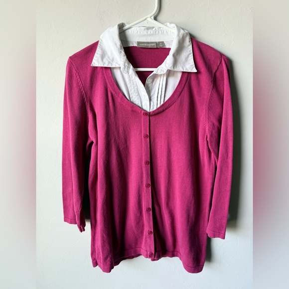 Croft & Barrow Fuchsia Top Sweater - Picture 4 of 4